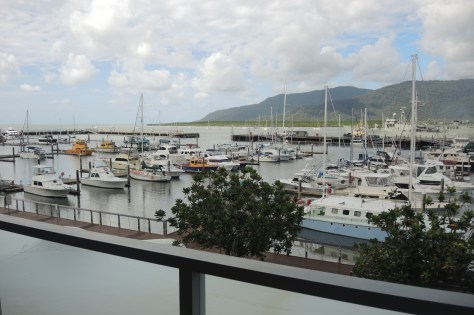 Our room in Cairns had a nice view, looking out onto the marina.
