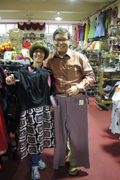 We "shopped," but didn't "buy," the "late," nut not "latest" fashions.