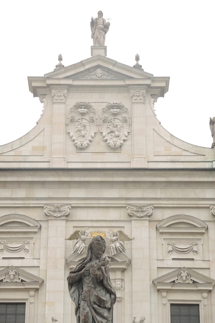Outside the Salzburg Cathedral.