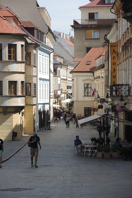 Narrow street scene, Bratislava