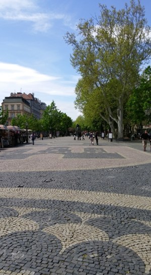 Wide street scene, Bratislava