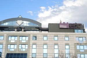 New building at New Bridge on the edge of Old Town Bratislava