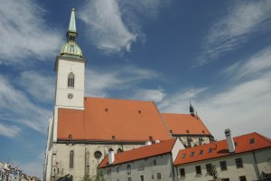 Outside St. Martin's Cathedral, Bratislava