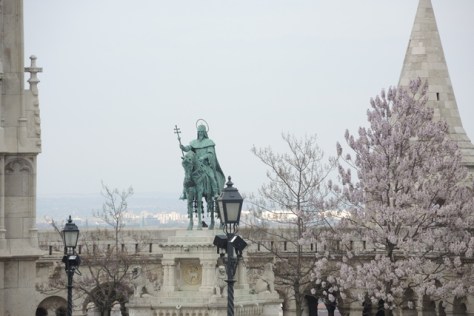 St. Stephen on a horse, Budapest