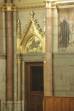 Doorway featuring King Matthias