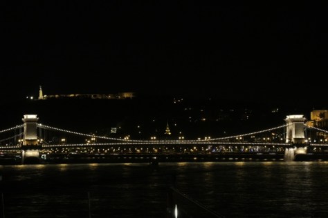 Chain Bridge after dark, Budapest