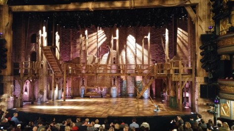 The Hamilton stage in Richard Rodgers Theatre