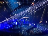 Laser lights with Justin Timberlake opening